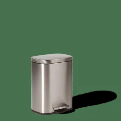 CASA ADELE Poubelle à Pédale 12l Argent