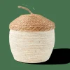 CASA ALVIN Panier De Rangement Avec Couvercle Brun, Naturel