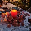 CASA AUTUMN Couronne De Feuilles Brun