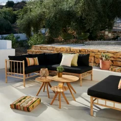 CASA BAMBOLETTE Fauteuil De Coin Aspect Bambou