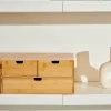 CASA BAMBOO Armoire De Rangement 3 Tiroirs Naturel