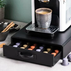 CASA CAFE Boîte Tiroir Pour Capsules Café Noir