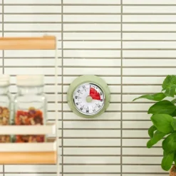 CASA CUISINO Minuteur Rétro Avec Aimant Menthe