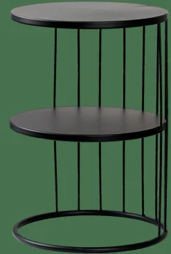 CASA ELMER Table D'appoint Noir