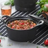 CASA FERO Pot Allant Au Four Avec Couvercle 80 CL Noir