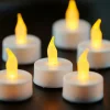 CASA FLAME Bougie Led Set De 24 Blanc, Transparent