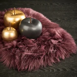 CASA FUR Set De Table Rouge Foncé