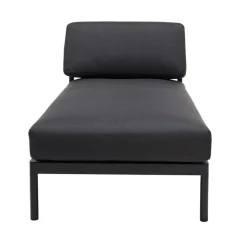 CASA HANNA Chaise Longue Teck Noir