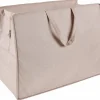 CASA LINOLUX Boîte De Rangement Avec Fermeture éclair Beige