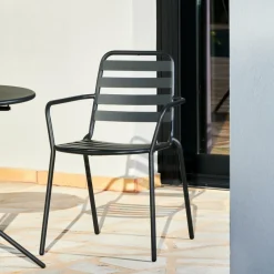 CASA LIVA Chaise Bistrot Noir