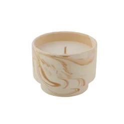 CASA MARBLE Bougie D'extérieur Blanc, Orange