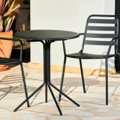 CASA OLAV Table Bistrot Noir