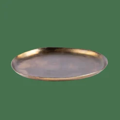 CASA OVALS Plat De Présentation Doré