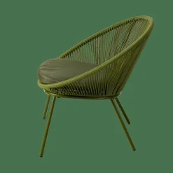 CASA PAPAYO Chaise Lounge Avec Coussin Vert
