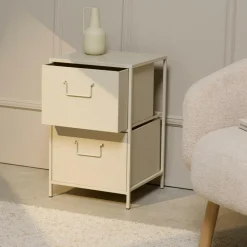 CASA PHARMA Armoire à 2 Tiroirs Sable