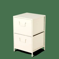 CASA PHARMA Armoire à 2 Tiroirs Sable