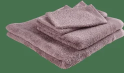 CASA RECYCLE Gants De Toilette Set De 2 Mauve