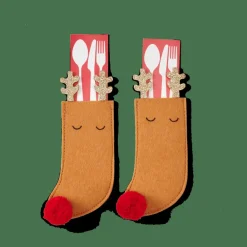 CASA RUDOLPH Sachet Pour Couverts Brun
