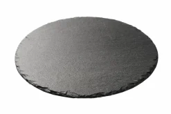 CASA SLATE Assiette Noir