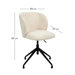 CASA TATE Chaise De Bureau Blanc