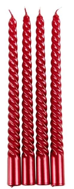 CASA TWIST Bougies Dîner Rouge