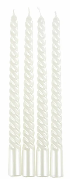CASA TWIST Bougies Torsadées Set De 4 Vert