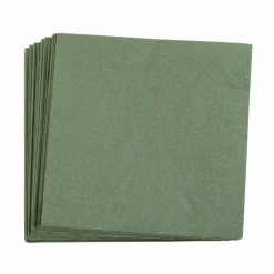 CASA UNI Set De 20 Serviettes Noir