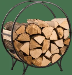 CASA WHEEL Étagère Pour Bois Noir