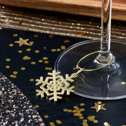 CASA X-MAS GLAM Marque Verre Set De 6 Doré