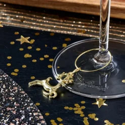 CASA X-MAS GLAM Marque Verre Set De 6 Doré
